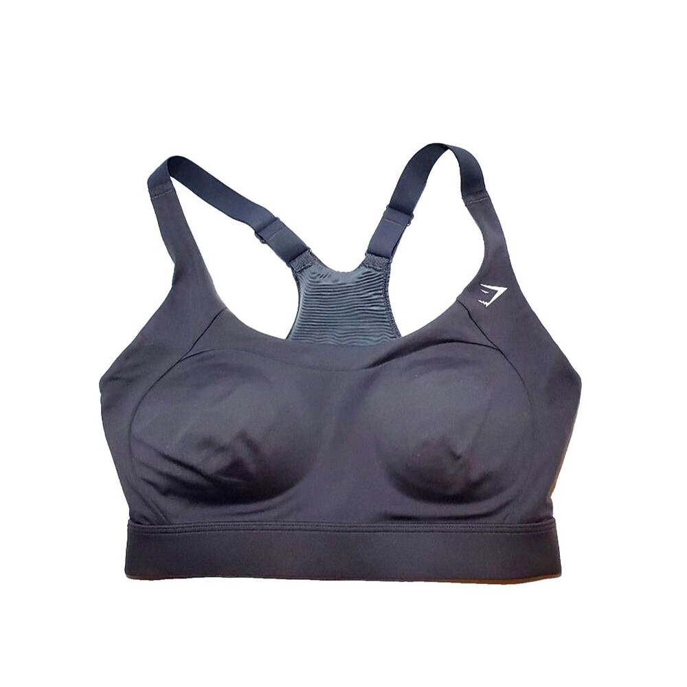 Gymshark Women's Sports Bra Size Small Gray Racerback Padded Adjustable Workout